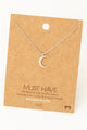 moon necklace, moon and star necklace, unique, gold, silver, dainty, small, minimal, minuscule, cute, girly, made in south korea, made in korea, kpop idol, necklaces, kpop jewelry, jewelry, korean jewelry,