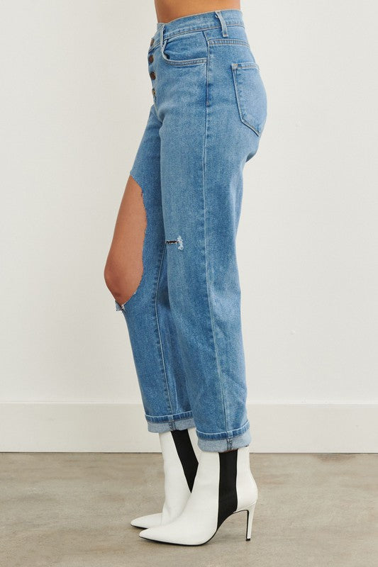 milf, cut, jeans, mom jeans, denim, blue, asymmetrical, high waisted, made in the use, sustainable, cute, cuffed, roll up, distressed, ripped denim, sexy, cute, high, waisted, perfect, best gift for her, gift for sister, gift for daughter, gift for friend, cozy, warm, long, buttons, pockets, black friday deal, holiday gift, christmas gift, sale, fast shipping, cutest, hot, sexy, trendy, tiktok made me buy, amazon find, belt holes, straps, rip, hole